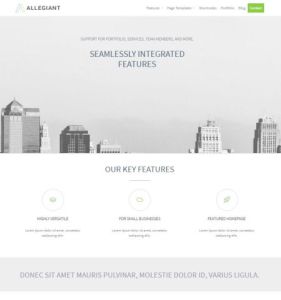 Landing page template Allegiant