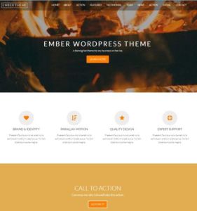 шаблон лендинг пейдж Ember